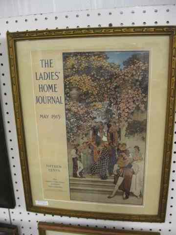 Appraisal: Maxfield Parrish Print ''Bud Below the Roses'' May Ladies Home