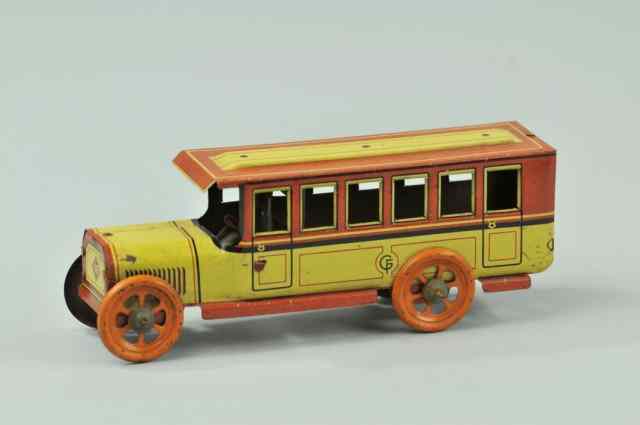 Appraisal: INTERURBAN BUS PENNY TOY Fischer Germany large scale penny toy