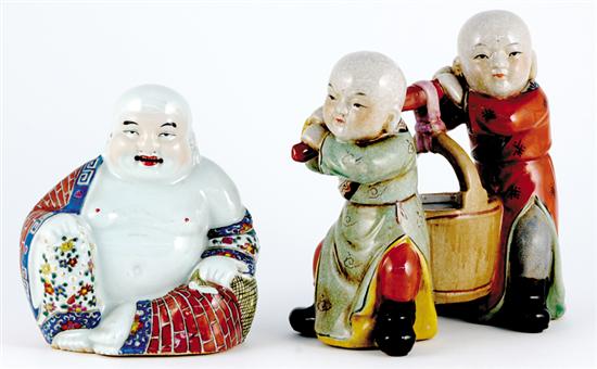 Appraisal: Chinese Export porcelain figurals early th century handcolored consisting of