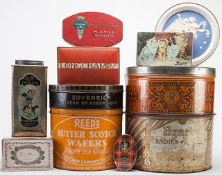 Appraisal: Eleven Candy Confection and Short Bread Tins Including large round