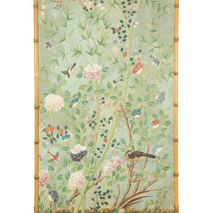 Appraisal: A Pair of Chinoiserie Wallpaper Panels th th Century in