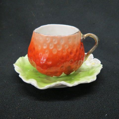 Appraisal: Royal Bayreuth Strawberry Figural Cup Saucer excellent