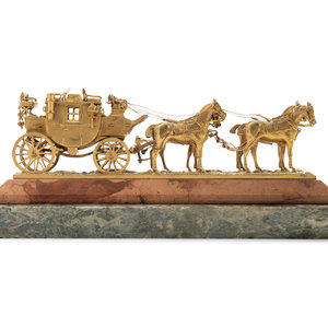 Appraisal: After Carl Kauba Austrian - th Century Stagecoach and Four