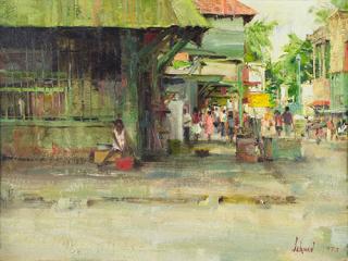 Appraisal: Cristobal Street by Richard Schmid Richard Schmid - Cristobal Street