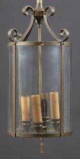 Appraisal: Victorian Style Brass Hall Lantern th c the f Victorian