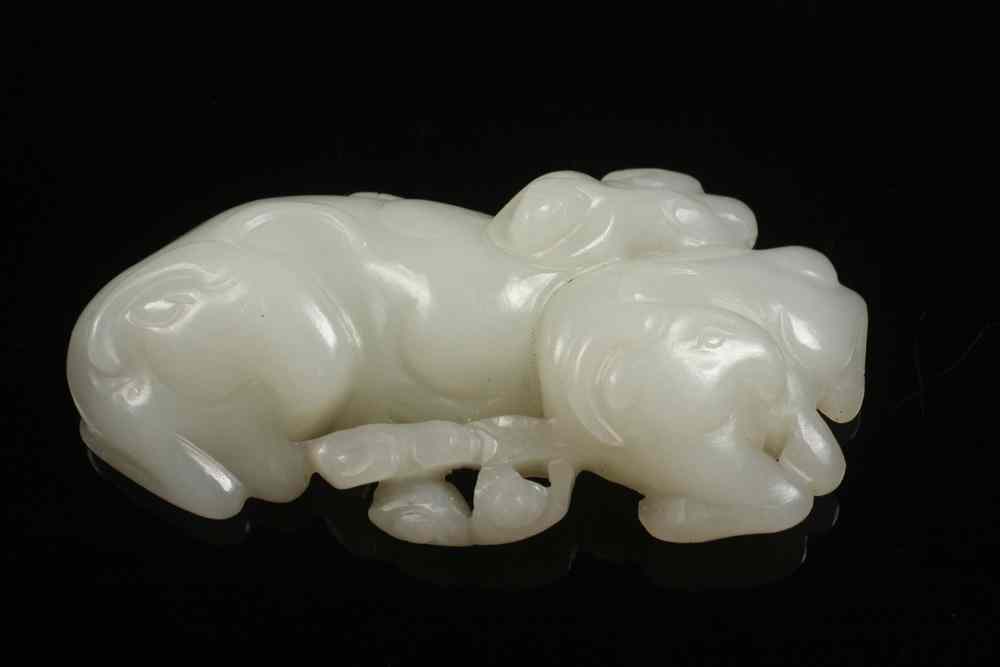 Appraisal: CHINESE JADE FIGURINE - th c Chinese White Jade Carving