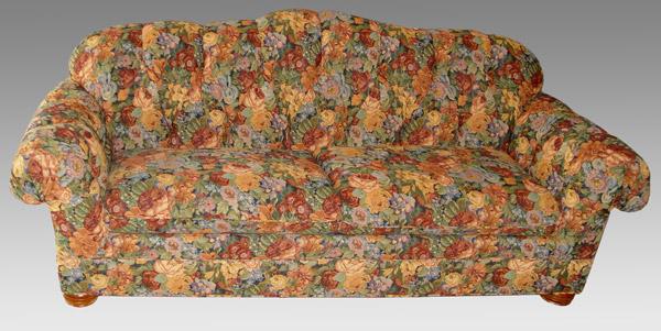 Appraisal: FLORAL SOFA BY KIMBALL Measures '' h x '' x