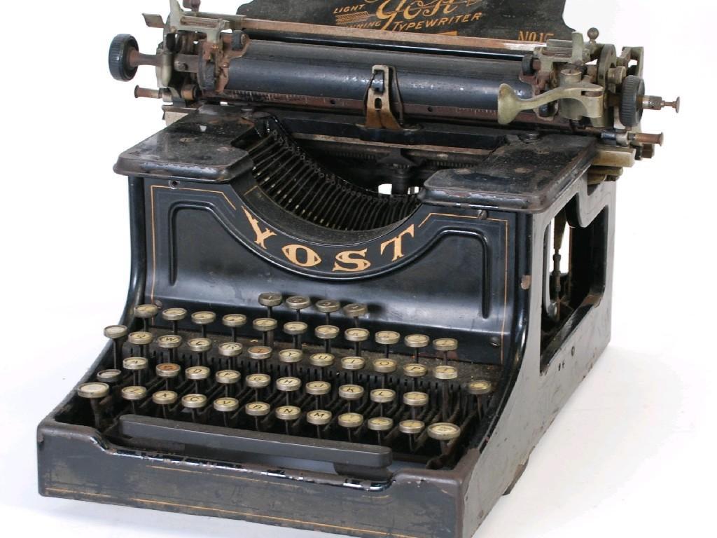 Appraisal: TWO EARLY TWENTIETH CENTURY BLACK JAPANNED METAL TYPEWRITERS 'Royal Standard'