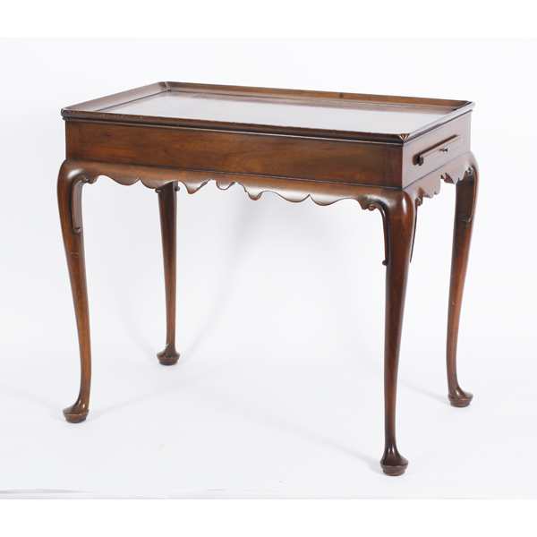 Appraisal: Queen Anne tea table with pull-out surfaces