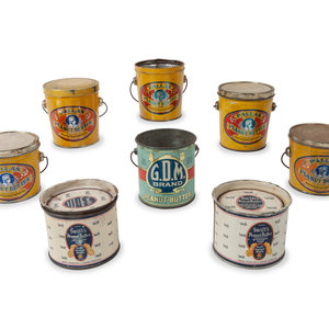 Appraisal: A Collection of Peanut Butter Tin Pails comprising of two