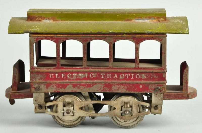 Appraisal: Handpainted Knapp Electric Traction Trolley Description American -inch gauge Complete