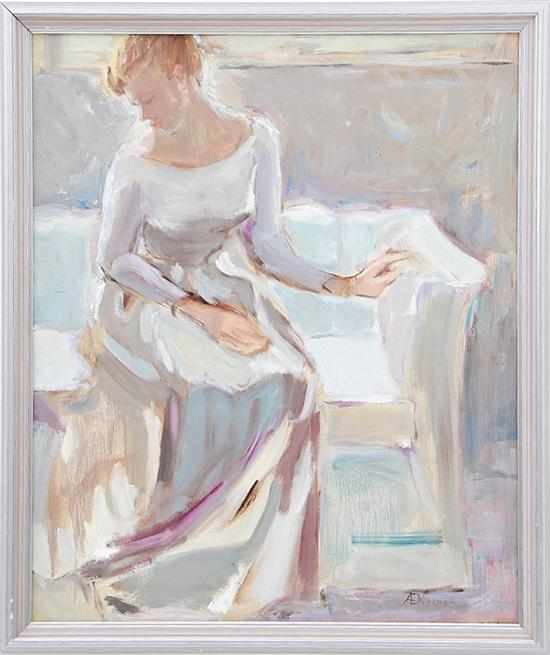 Appraisal: Ann Eckert Keenan New York Florida - PENSIVE ONE PORTRAIT