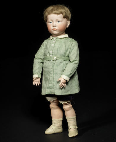 Appraisal: A K mmer Reinhardt 'Peter' bisque head character doll The