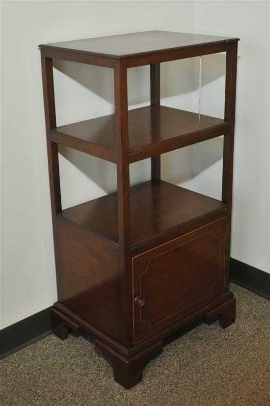 Appraisal: KITTINGER DUMBWAITER Mahogany having two open shelves and a lower