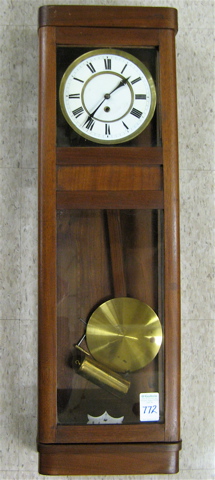 Appraisal: ONE-WEIGHT REGULATOR WALL CLOCK German c with plain Art Deco