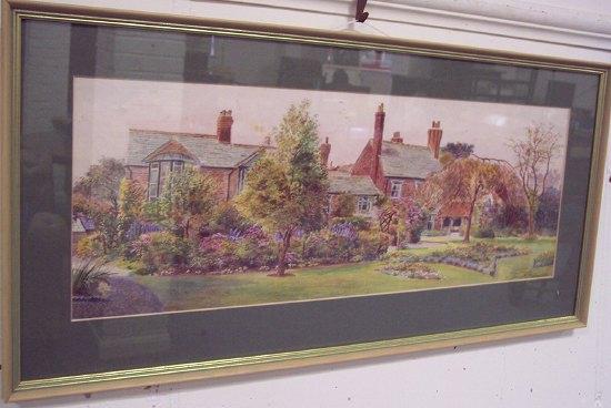 Appraisal: Joseph Stedman Cottage Gardensigned and datedwatercolour cm x cm x