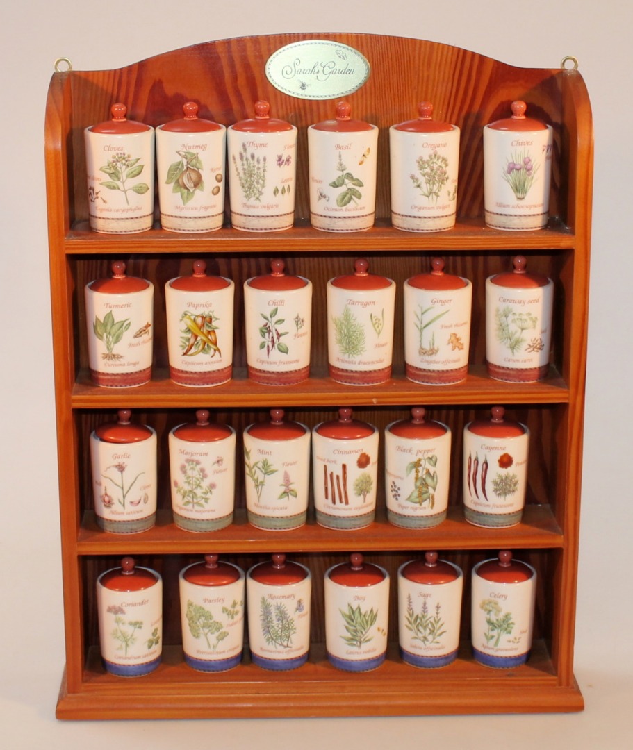 Appraisal: thC Wedgwood Sarah's Garden Urban Spice Jar Collection to include