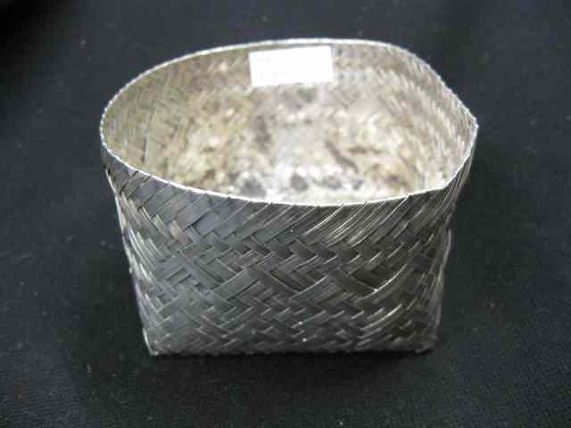 Appraisal: Tiffany Sterling Silver Basket fancy weave made by Tane of