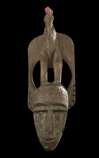 Appraisal: Bamana People Mali Western Africa Carved Wooden Mask carved from