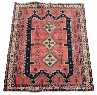 Appraisal: Hand Woven Tribal Rug ' x ' Wool Iran Three