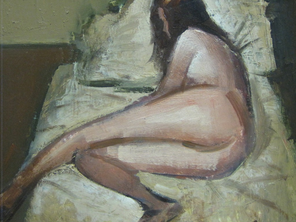 Appraisal: DES GORMAN b Oil on gesso 'Nude' signed recto and