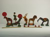 Appraisal: WOODEN TOYS - Early th C hand crafted wooden circus