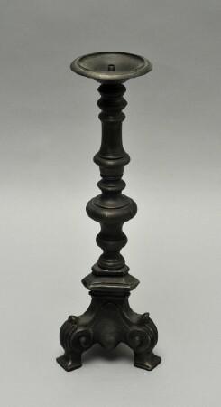 Appraisal: METAL BAROQUE CANDLESTICK in