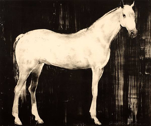 Appraisal: Joe Andoe American born Horse II right Lithograph printed in