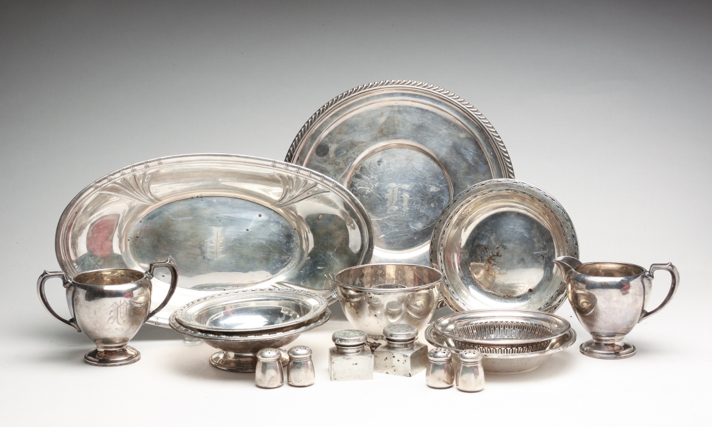 Appraisal: GROUP OF STERLING HOLLOWWARE Twentieth century Including Towle Gorham and