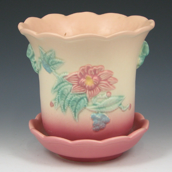 Appraisal: Hull Woodland Pre- Matte W Flower Pot - Mint Woodland