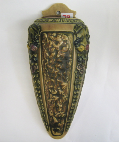 Appraisal: COLLECTION OF AMERICAN ART POTTERY pieces Includes a Roseville wall