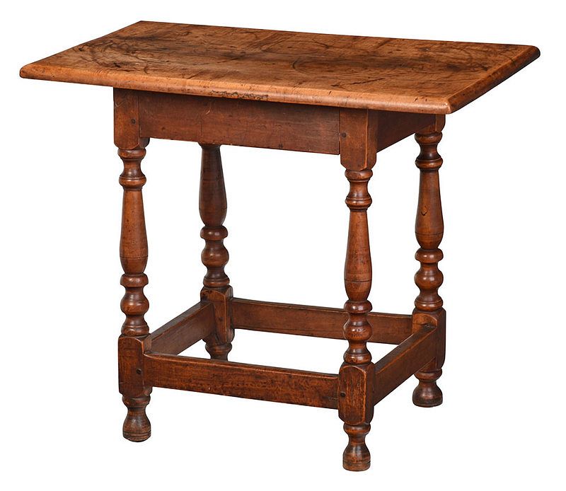 Appraisal: Fine American William and Mary Tavern Table New England early