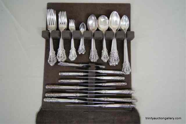 Appraisal: Sterling Silver Grand Baroque Flatware SetHas total pieces with a