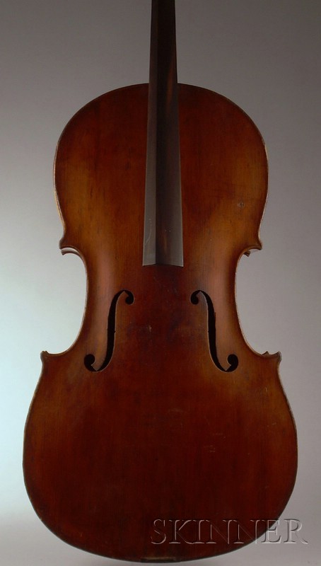 Appraisal: German Violoncello c labeled ANTONIUS STRADIVARIUS length of two-piece back