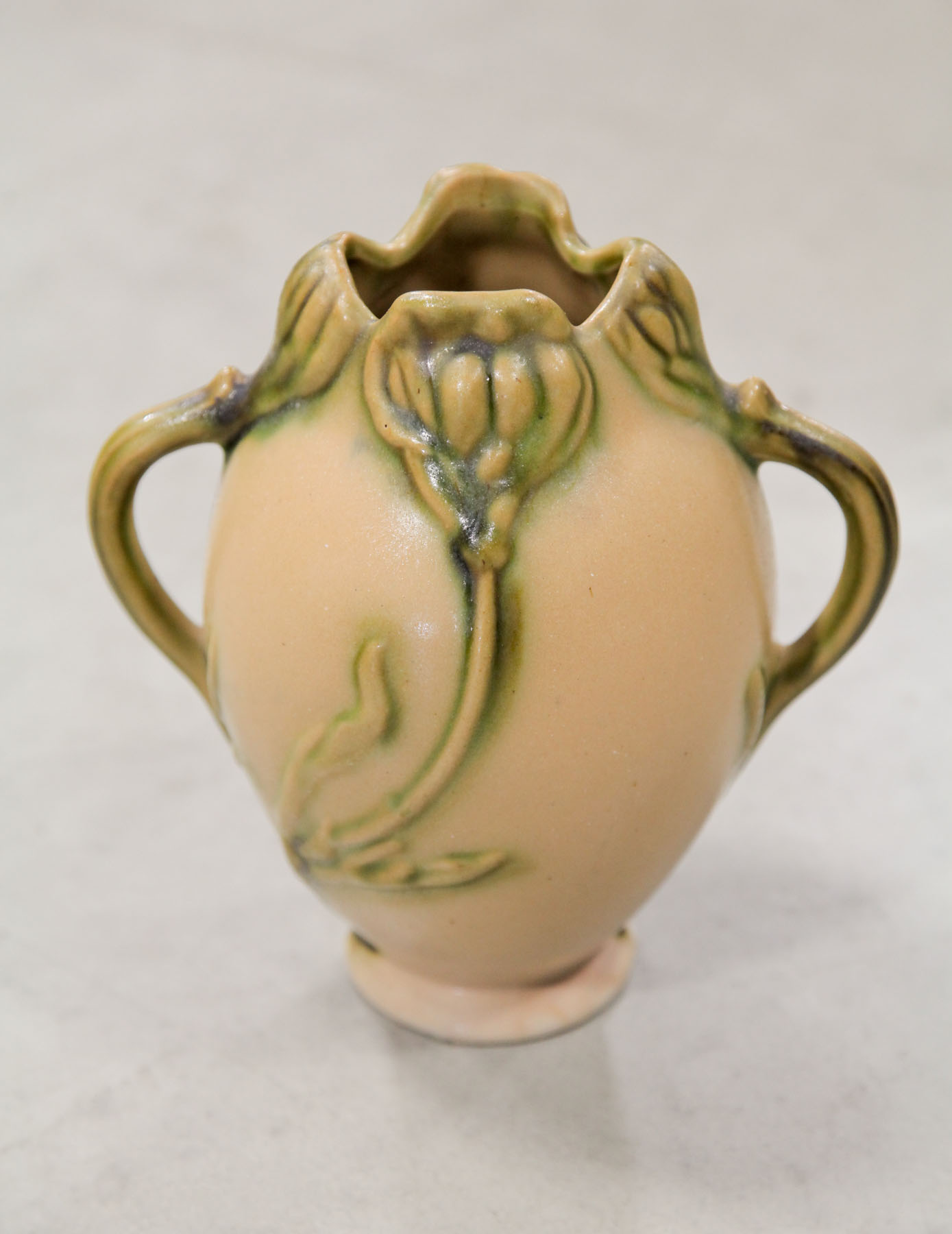 Appraisal: E HOUGHTON STONEWARE VASE Ohio first half th century Bulbous