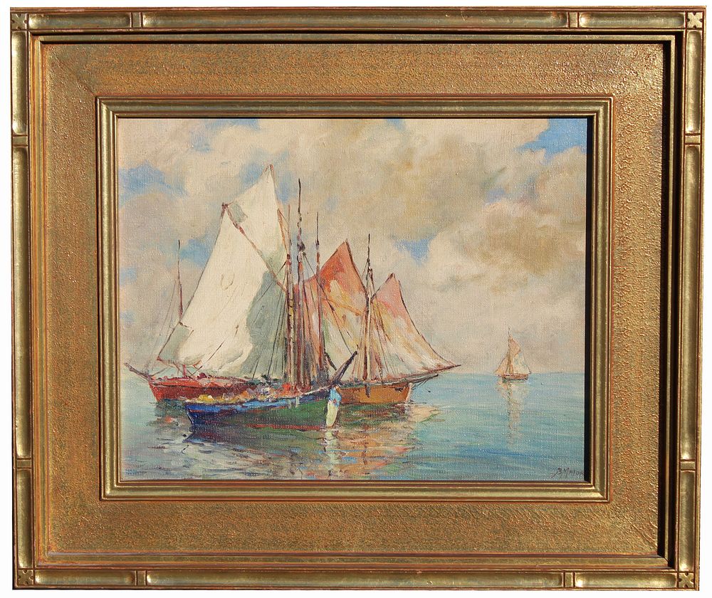 Appraisal: Boris B Major - Nautical Scene Boris B Major Russian