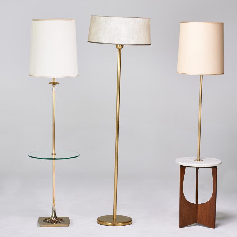 Appraisal: LAUREL LAMP NESSEN STUDIO Three floor lamps New Jersey New