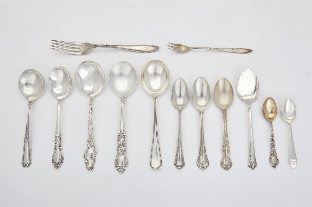 Appraisal: An assembled group of sterling silver flatware th Century Each