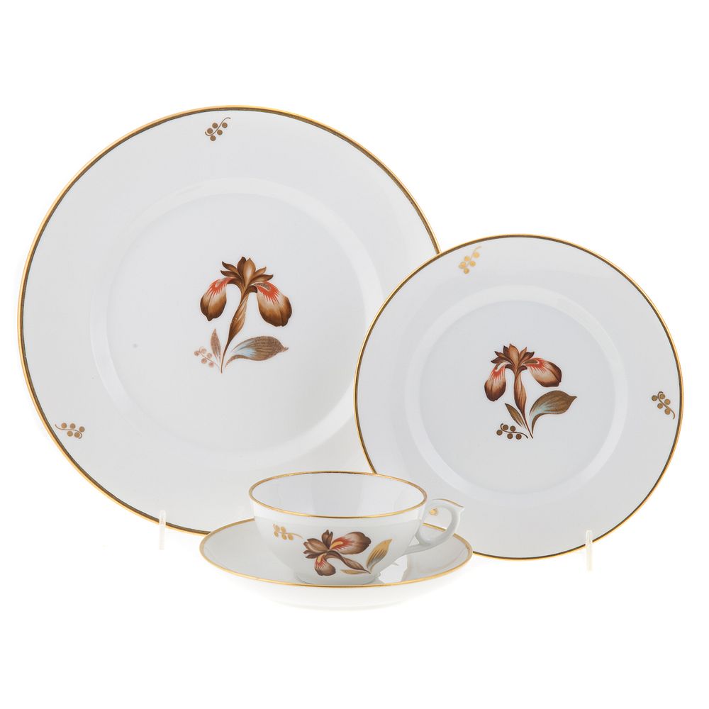 Appraisal: Royal Copenhagen Partial Dinner Service In the Brown Iris pattern