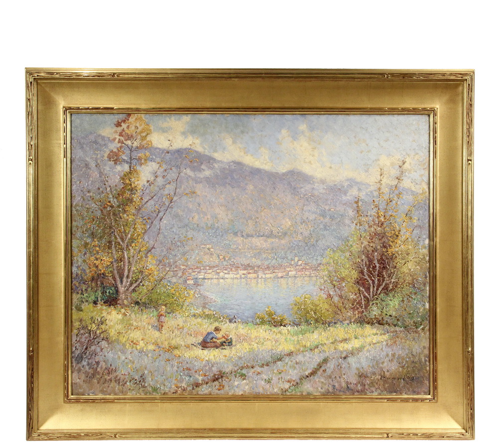 Appraisal: JAMES TAYLOR HARWOOD UT CA - - 'Family Outing Lake