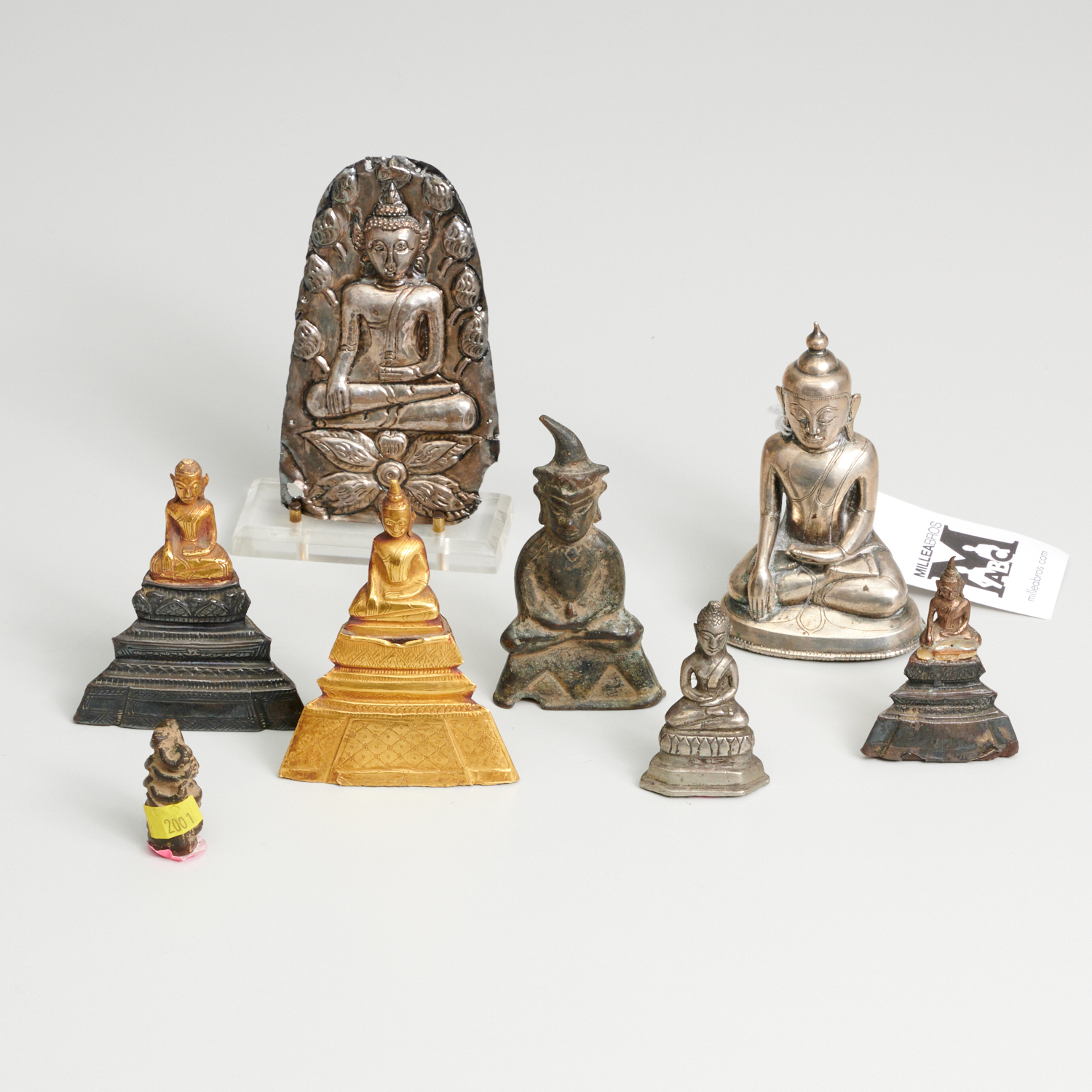 Appraisal: COLLECTION ANTIQUE THAI MINIATURE BUDDHIST FIGURES Some likely Ayutthaya period