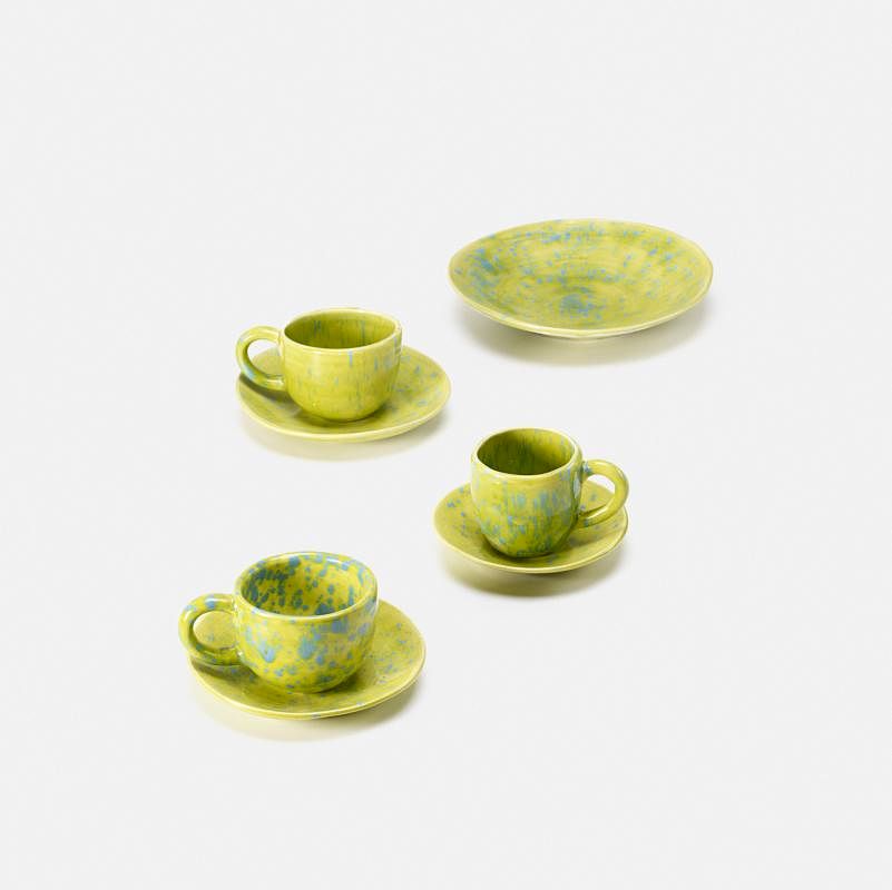 Appraisal: Mary Heilmann Steve Keister and Rachel Bleiweiss-Sande tableware set from