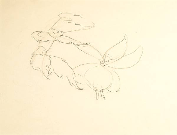 Appraisal: Two Walt Disney rough drawings from Fantasia Art Babbitt graphite