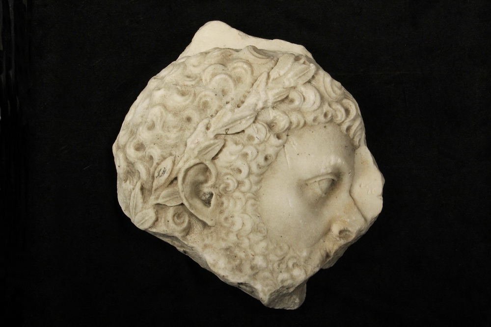 Appraisal: ROMAN MARBLE RELIEF FRAGMENT - Portion of a Profile Head