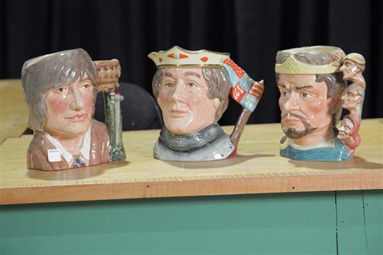 Appraisal: THREE ROYAL DOULTON CHARACTER MUGS All from the Shakespearean Collection