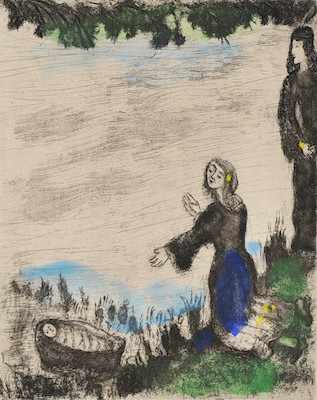 Appraisal: Marc Chagall Russian French - Moses Saved from the Water