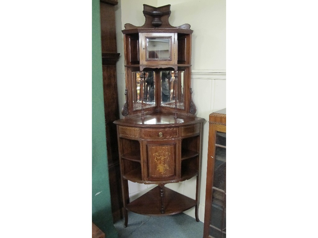 Appraisal: Late Victorian Rosewood corner cabinet