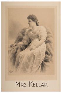 Appraisal: Kellar Eva Mrs Kellar Cincinnati Strobridge Litho ca Sepia-toned poster