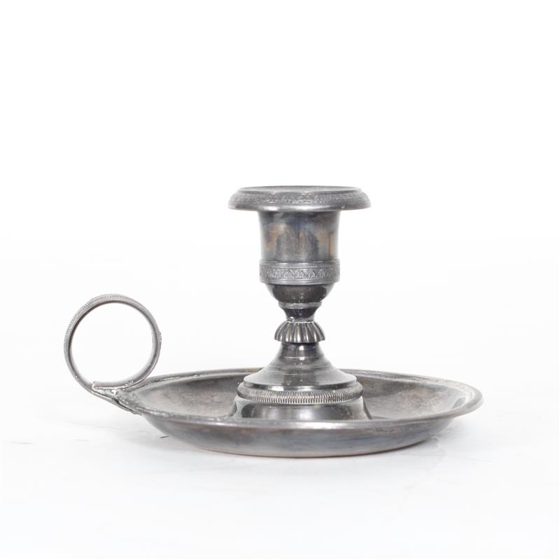 Appraisal: Sterling silver chamber candlestick Hallmarks include 'Para Dinas' 'Sanchez' a