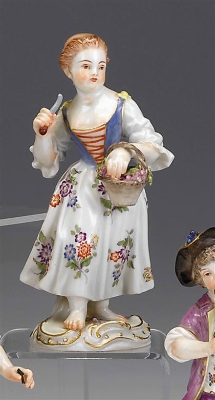 Appraisal: Meissen porcelain figure emblematic of Autumn th century Modeled as